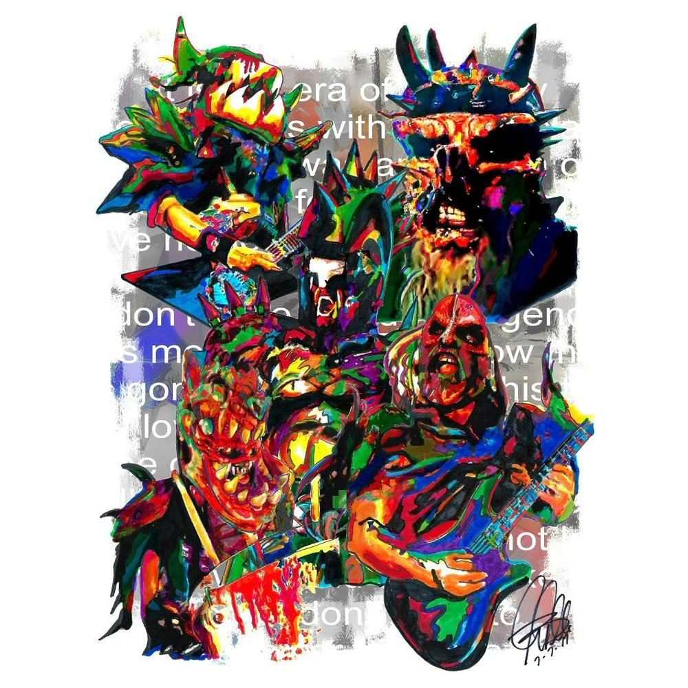 GWAR Oderus Beefcake Balsac Flattus Jizmak Music Print Poster Wall Art 18x24